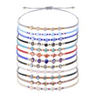 Simple Style Round Artificial Crystal Seed Bead Rope Wholesale Bracelets main image 5