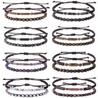 Retro Round Stone Rope Wholesale Bracelets main image 1