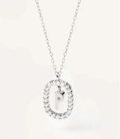 Elegant Simple Style Letter Sterling Silver Zircon Pendant Necklace In Bulk sku image 8