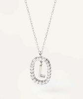 Elegant Simple Style Letter Sterling Silver Zircon Pendant Necklace In Bulk sku image 6