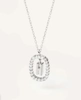 Elegant Simple Style Letter Sterling Silver Zircon Pendant Necklace In Bulk sku image 3
