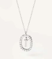 Elegant Simple Style Letter Sterling Silver Zircon Pendant Necklace In Bulk sku image 12