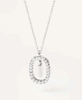 Elegant Simple Style Letter Sterling Silver Zircon Pendant Necklace In Bulk sku image 4