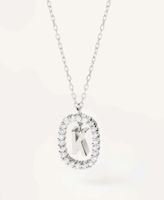 Elegant Simple Style Letter Sterling Silver Zircon Pendant Necklace In Bulk sku image 5