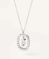 Elegant Simple Style Letter Sterling Silver Zircon Pendant Necklace In Bulk sku image 2