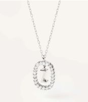 Elegant Simple Style Letter Sterling Silver Zircon Pendant Necklace In Bulk sku image 17