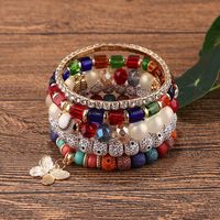 Retro Round Wooden Beads Beaded Women's Bracelets sku image 2
