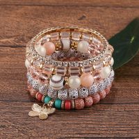 Retro Round Wooden Beads Beaded Women's Bracelets sku image 4