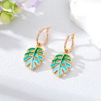 Wholesale Jewelry 1 Pair Casual Leaf Alloy Drop Earrings main image 2