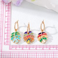 Wholesale Jewelry 1 Pair Casual Leaf Alloy Drop Earrings main image 5