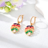 Wholesale Jewelry 1 Pair Casual Leaf Alloy Drop Earrings main image 3