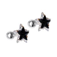 Wholesale Jewelry 1 Pair Cute Star Alloy Zircon Ear Studs sku image 1