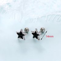 Wholesale Jewelry 1 Pair Cute Star Alloy Zircon Ear Studs main image 2