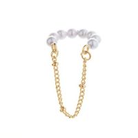 1 Piece Elegant Simple Style Tassel Copper Inlay Artificial Pearls Gold Plated Silver Plated Ear Clips sku image 2