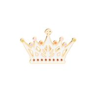 Cartoon Style Heart Shape Crown Alloy Metal Stoving Varnish Unisex Brooches sku image 3