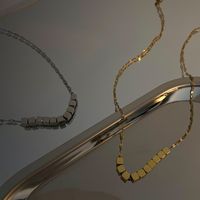 Großhandel Einfacher Stil Geometrisch Rostfreier Stahl 14 Karat Vergoldet Halskette main image 4