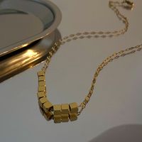 Großhandel Einfacher Stil Geometrisch Rostfreier Stahl 14 Karat Vergoldet Halskette main image 2