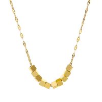 Wholesale Simple Style Geometric Stainless Steel 14k Gold Plated Necklace sku image 1