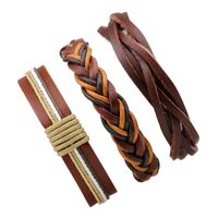 Décontractée Lettre La Plume Ailes Faux Cuir Alliage Perlé Patchwork Hommes Bracelets sku image 26