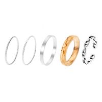 Vintage Style Solid Color 14k Gold Plated Alloy Wholesale Rings sku image 1