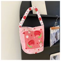 Women's Girl's Medium All Seasons Oxford Cloth Fruit Cute Square Lock Clasp Shoulder Bag sku image 1