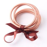 Estilo Simple Color Sólido Gel De Sílice Mujeres Brazalete Budista sku image 12