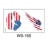 Independence Day American Flag Pvc Tattoos & Body Art 1 Piece sku image 5