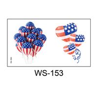 Independence Day American Flag Pvc Tattoos & Body Art 1 Piece sku image 3
