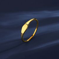 Simple Style Solid Color Stainless Steel Plating Rings sku image 3