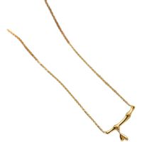 Wholesale Chinoiserie Bamboo Titanium Steel 18k Gold Plated Necklace main image 4