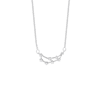 Style Simple Constellation Le Cuivre Placage Incruster Zircon Collier main image 4