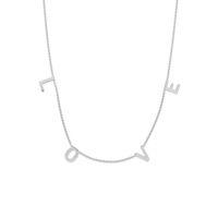Style Simple Amour Lettre Argent Sterling Placage Collier main image 5