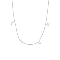 Einfacher Stil Liebe Buchstabe Sterling Silber Überzug Halskette main image 3