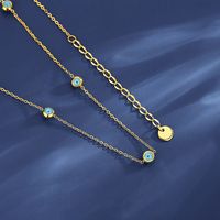 Wholesale Simple Style Eye Stainless Steel Turquoise Necklace main image 4