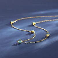 Großhandel Einfacher Stil Auge Rostfreier Stahl Türkis Halskette main image 3