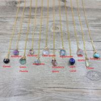 Simple Style Irregular Stainless Steel Natural Stone Wholesale Pendant Necklace main image 4