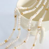 Elegant Irregulär Süßwasserperle Titan Stahl Perlen Überzug Halskette main image 2
