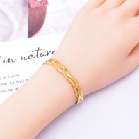 304 Stainless Steel 18K Gold Plated Simple Style Solid Color Bracelets Necklace main image 4