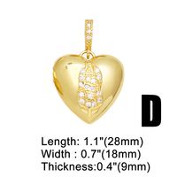 1 Piece Copper Zircon Devil'S Eye Heart Shape Butterfly INS Style Retro main image 4