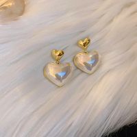 Real Gold Electroplating Mermaid Pearl Earrings Korean Long Ear Buckle Earrings sku image 47