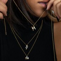 Style Simple Constellation Argent Sterling Métal Incruster Zircon Collier main image 5