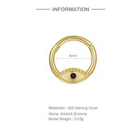 1 Stück Einfacher Stil Auge Sterling Silber Überzug Vergoldet Ohrringe main image 4