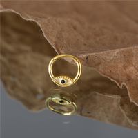 1 Stück Einfacher Stil Auge Sterling Silber Überzug Vergoldet Ohrringe main image 2