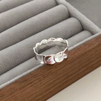 Simple Style Geometric Sterling Silver Plating Open Ring main image 2