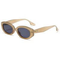 Elegant Basic Solid Color Pc Oval Frame Full Frame Women's Sunglasses main image 4