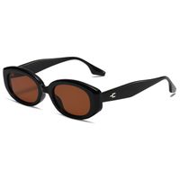 Elegant Basic Solid Color Pc Oval Frame Full Frame Women's Sunglasses sku image 2