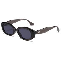 Elegant Basic Solid Color Pc Oval Frame Full Frame Women's Sunglasses sku image 8