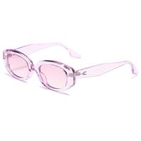 Elegant Basic Solid Color Pc Oval Frame Full Frame Women's Sunglasses sku image 7