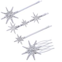 Style Simple Star Alliage Incruster Strass Pince À Cheveux main image 5