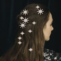 Einfacher Stil Stern Legierung Inlay Strasssteine Haarklammer main image 3